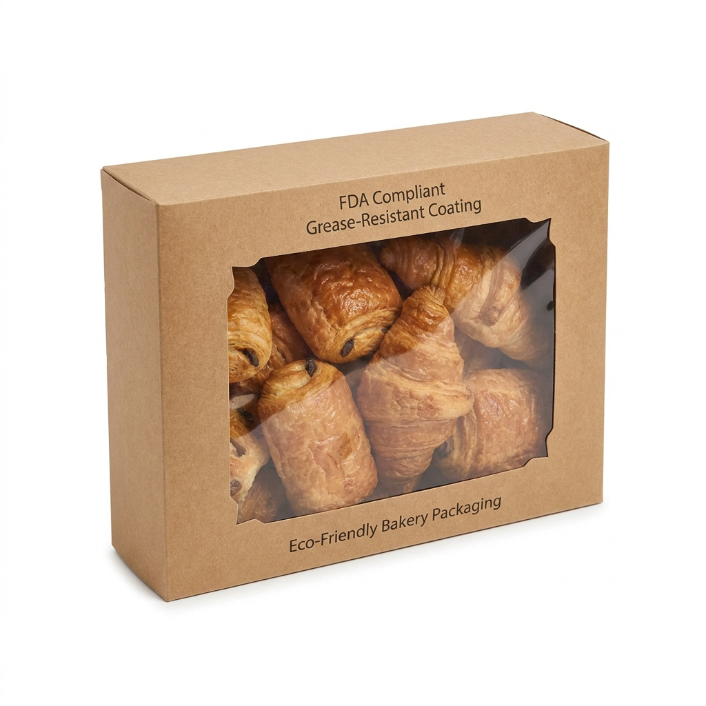 Food-safe packaging with window