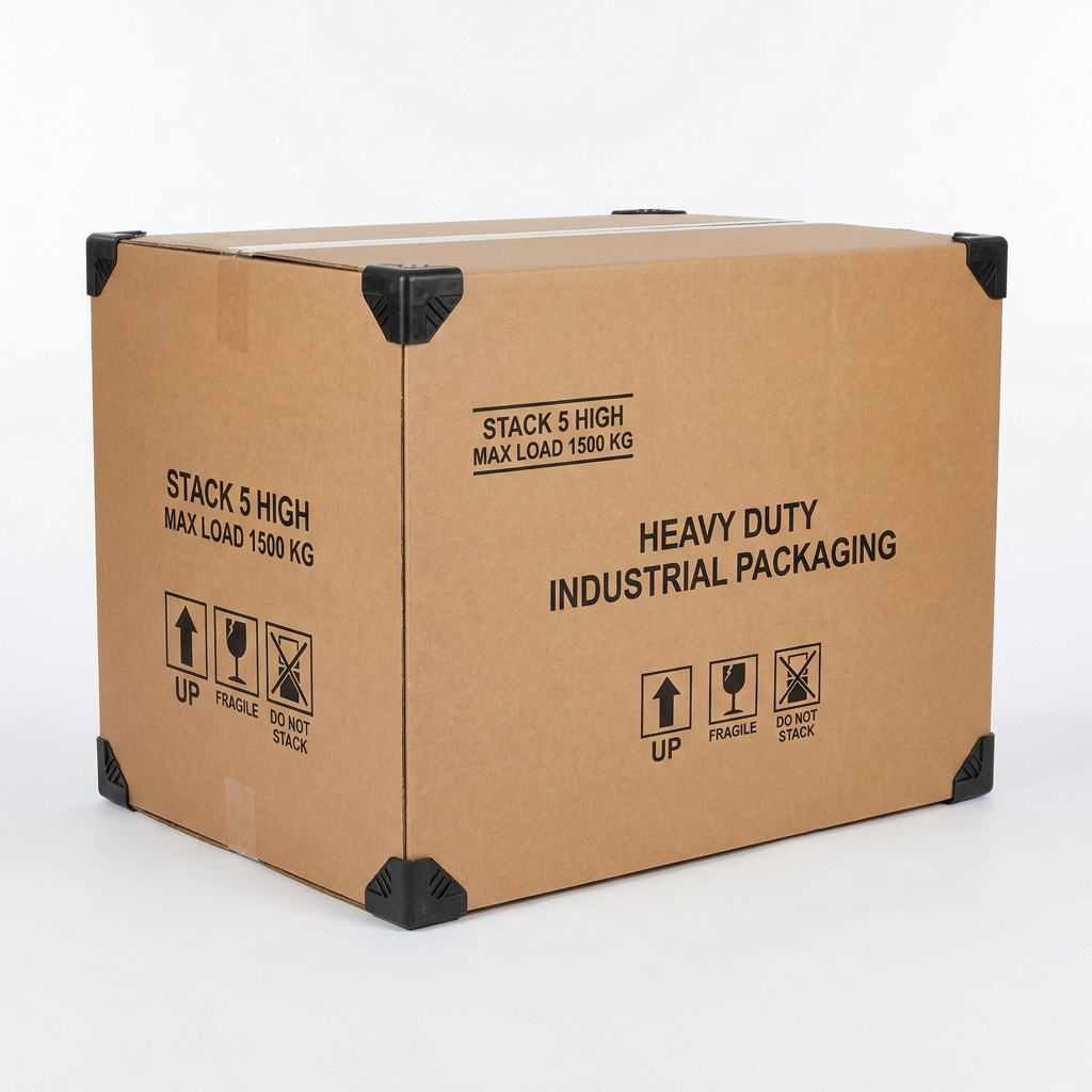 Industrial triple-wall corrugated box